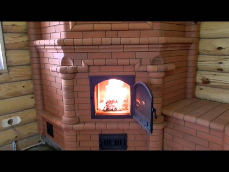 Русская печь с камином Печь из кирпича с лежанкой