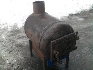 Буржуйка из баллона своими руками
