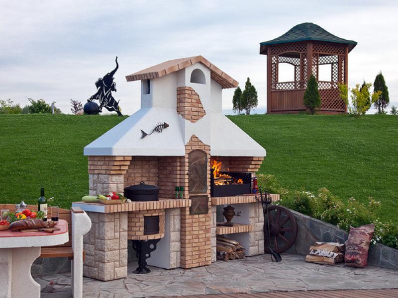 Уличные камины и печи