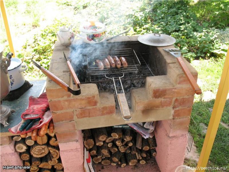 Мангал-барбекю своими руками Барбекюшница из кирпича