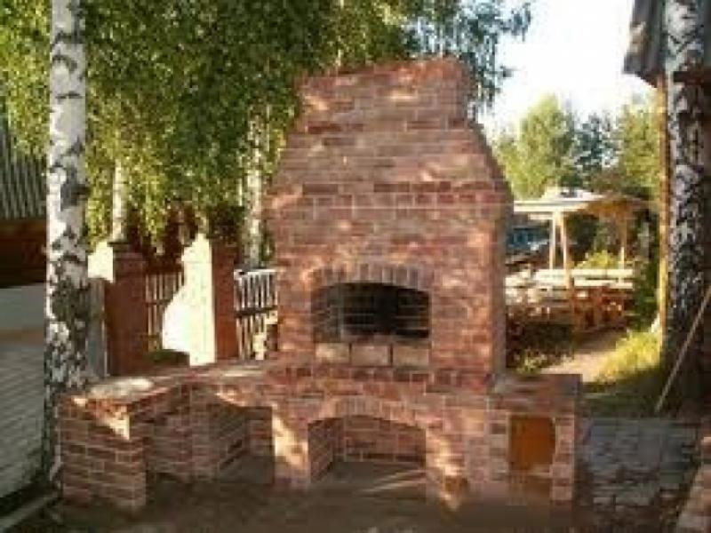 Уличный камин своими руками Строительство уличной барбекю печи из кирпича своими руками