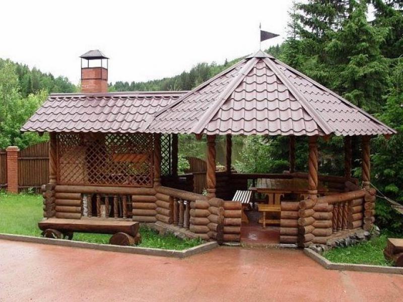 Проект красивой беседки Открытая садовая беседка